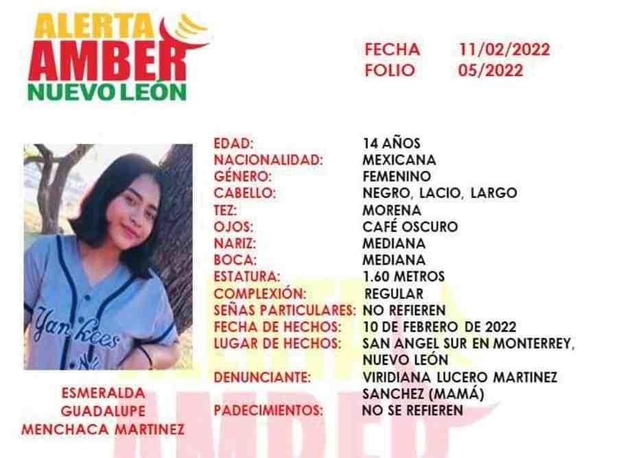 Buscan a menor desaparecida en Monterrey