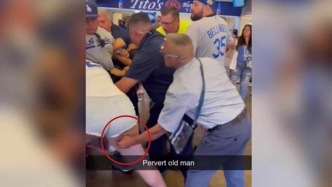 Pervertido toca a mujer en pelea entre aficionadas de Dodgers