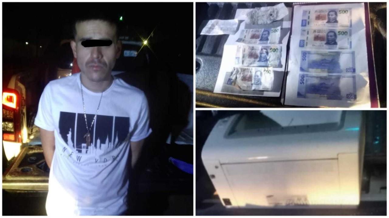 Héctor N, de 26 años fue detenido por traer billetes falsos. FOTO: Cortesía