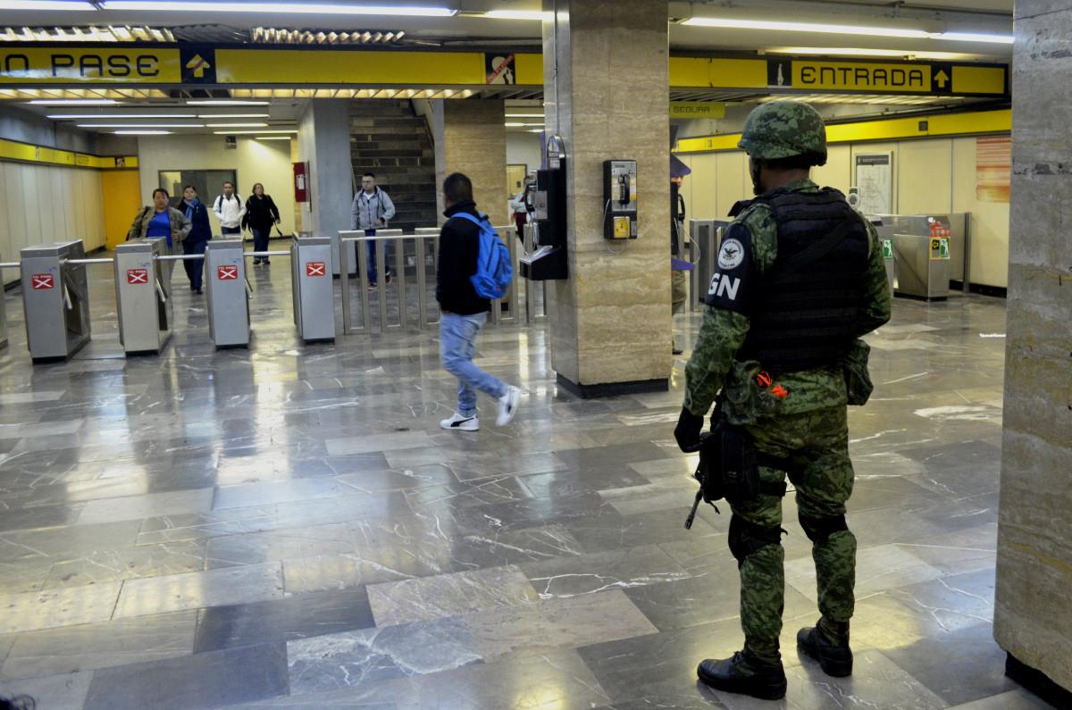 Un total de 6 mil 060 elementos de la Guardia Nacional vigilarán las estaciones del Metro de la Ciudad de México y otras instalaciones. Foto: La Otra Opinión