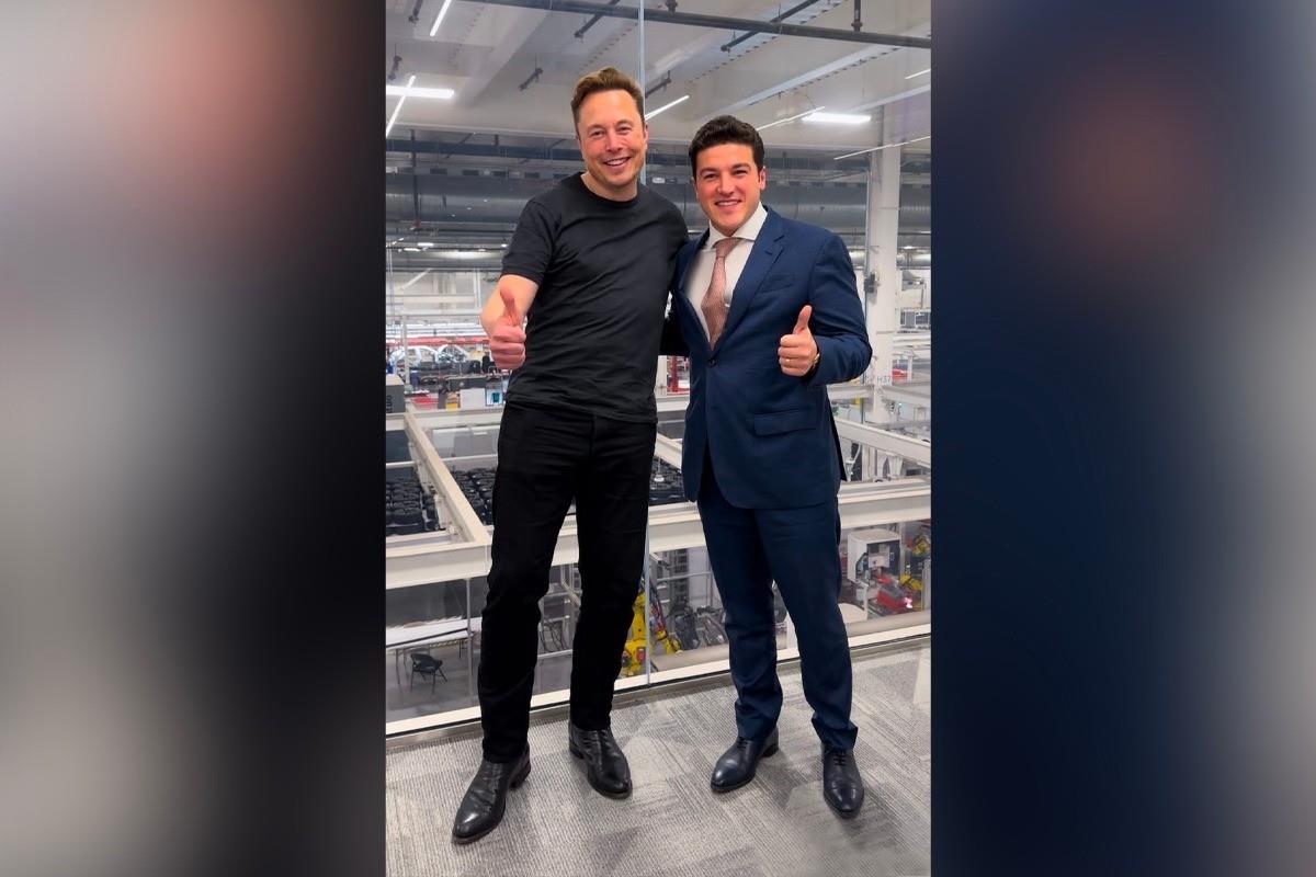 El gobernador Samuel García, aseguró que la llegada de Tesla no es un logró suyo sino de todo Nuevo León. Foto: Instagram/Samuel Garcia