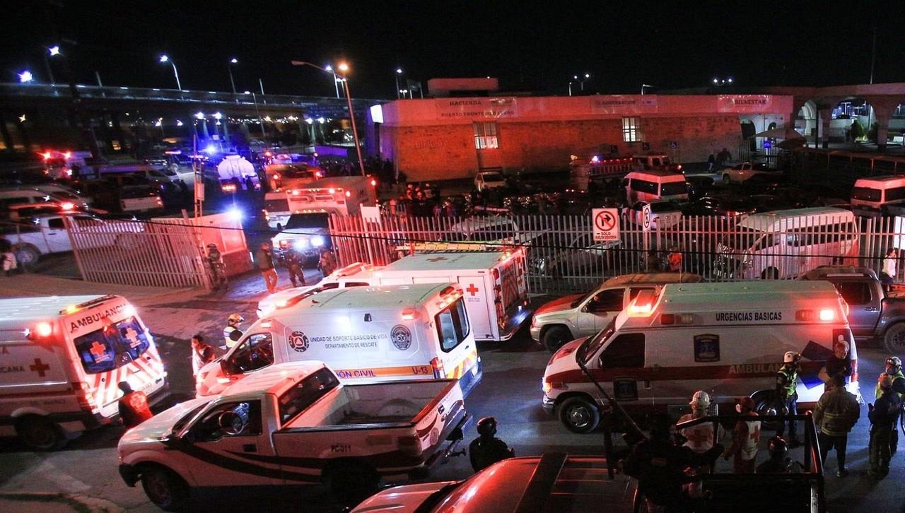 Los cuerpos de los migrantes permanecen aún bajo resguardo de la empresa funeraria que se ha hecho cargo de recoger los cadáveres en las instalaciones del Servicio Médico Forense. Foto: Dallas Morning News.