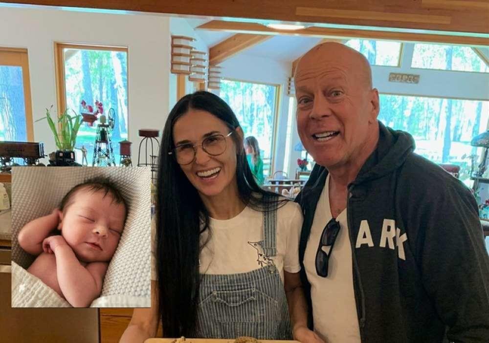 El 18 de abril, su hija mayor Rumer dio a luz y ellos se convirtieron en abuelos a Demi Moore y Bruce Willis. Foto. Instagram.