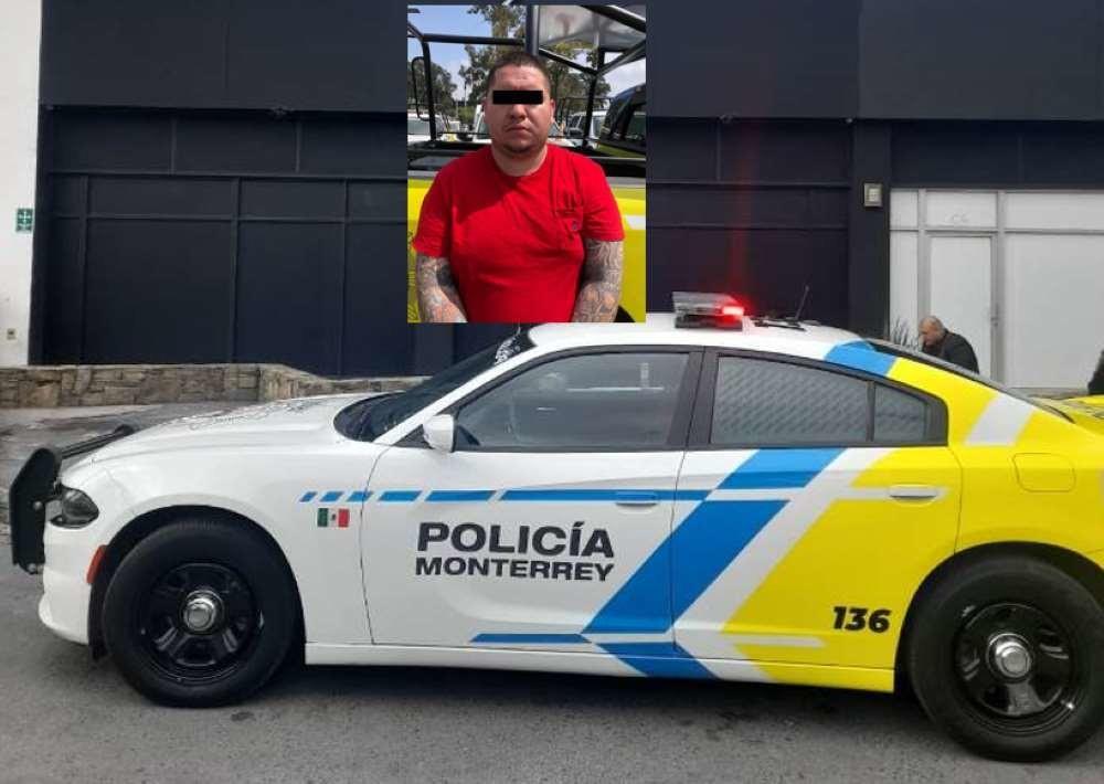 Un hombre de Texas fue detenido, tras amenazar de muerte a un mesero en un bar de la colonia San Jerónimo. Foto. Cortesía