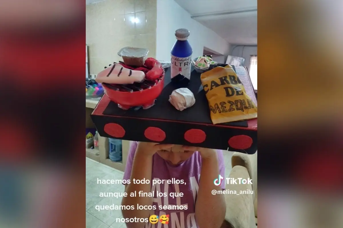 Melina Anilú publicó un video donde muestra que hizo un sombrero loco para su hijo con motivo del Día del Niño. Foto. Captura de Imagen