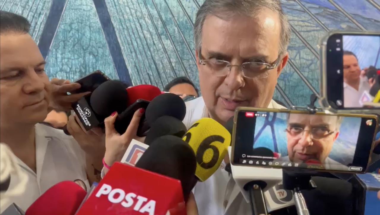 El canciller Marcelo Ebrard aseguró que el titular del Ejecutivo se encuentra en buenas condiciones, y que seguirá trabajando desde su lugar de aislamiento. Foto: Captura de pantalla