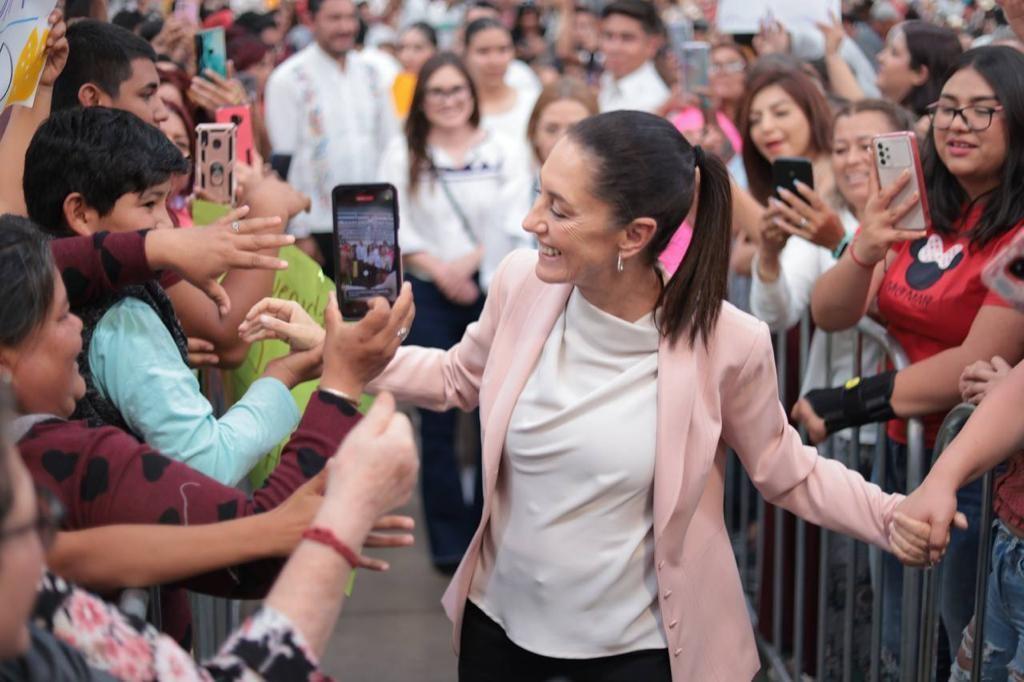 Claudia Sheinbaum, jefa de Gobierno de la CDMX de visita en Chihuahua. Foto: Cortesía