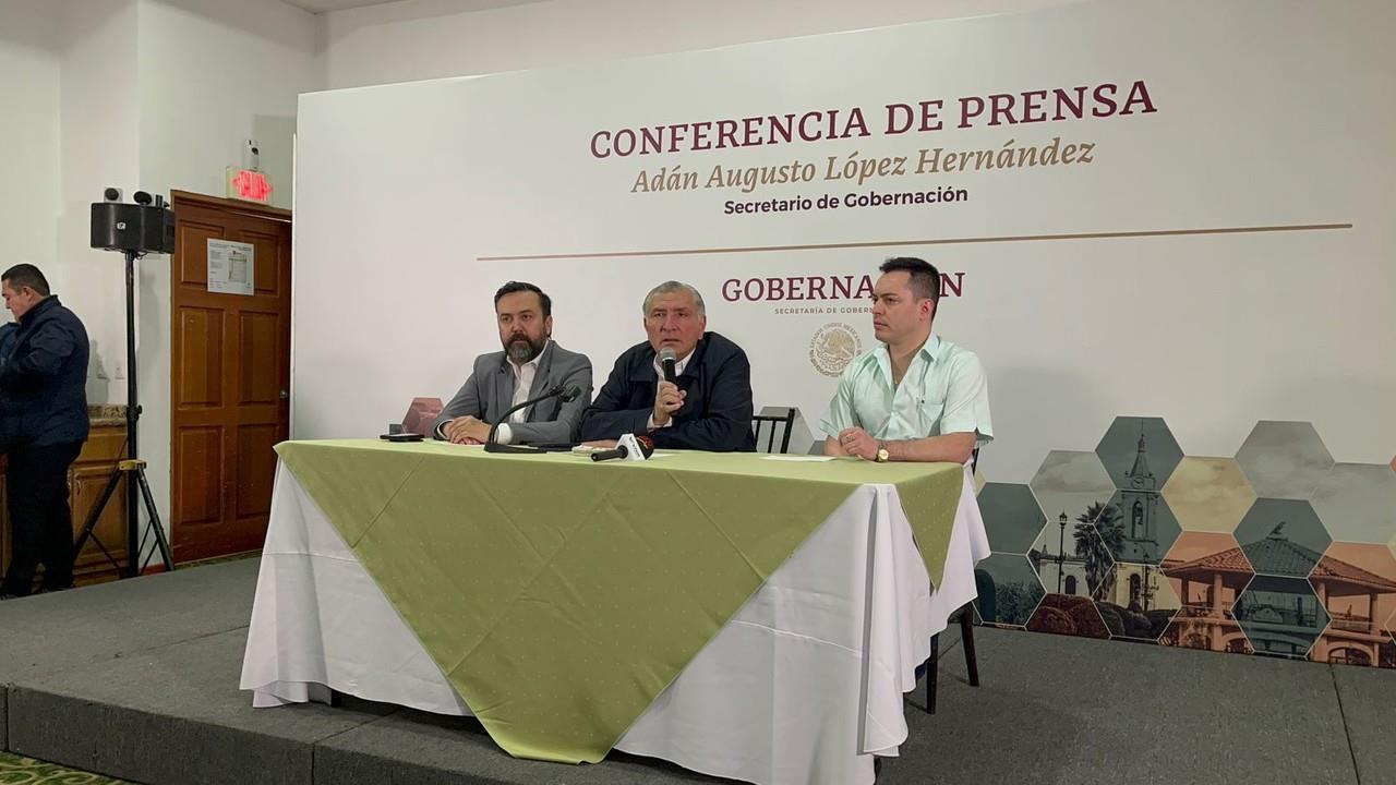 El titular de la SEGOB a nivel federal se reunirá con empresarios, alcaldes, legisladores y por supuesto con el gobernador de Durango, Esteban Villegas. Foto: Jesús Carrillo