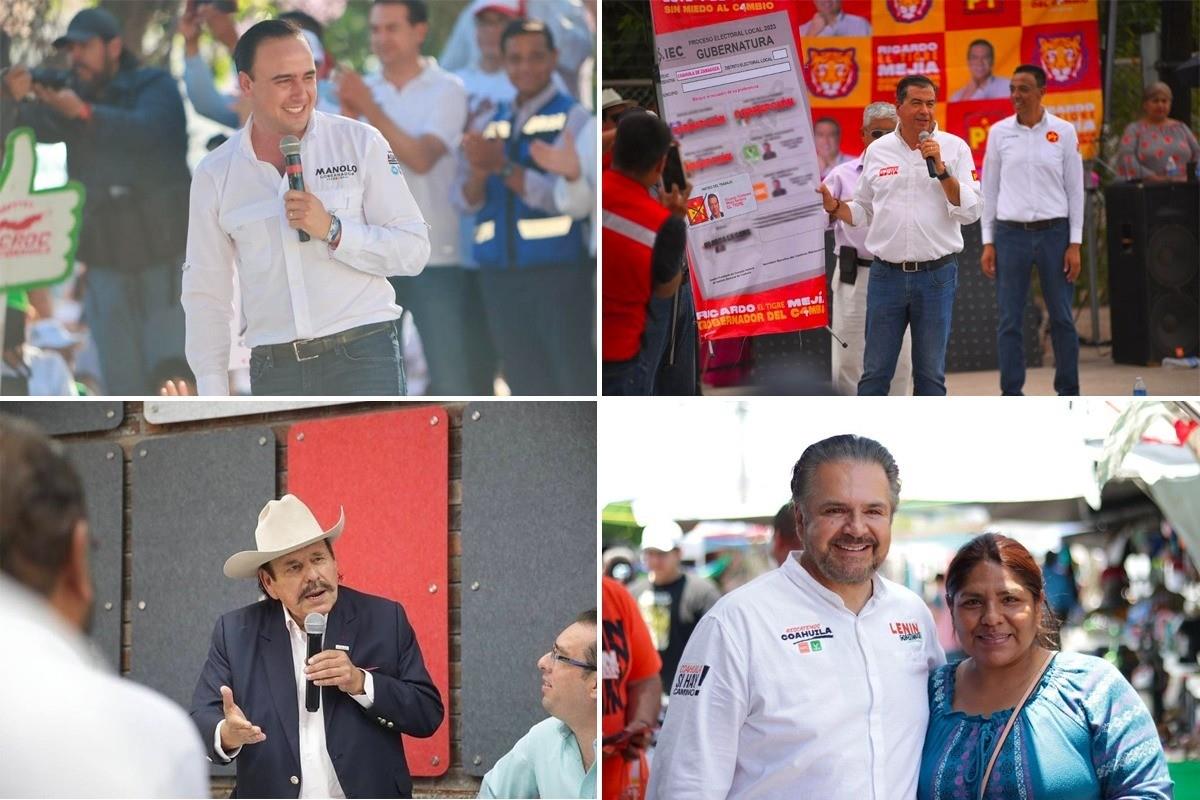 Candidatos que buscan llegar a la gubernatura de Coahuila. Foto. Facebook