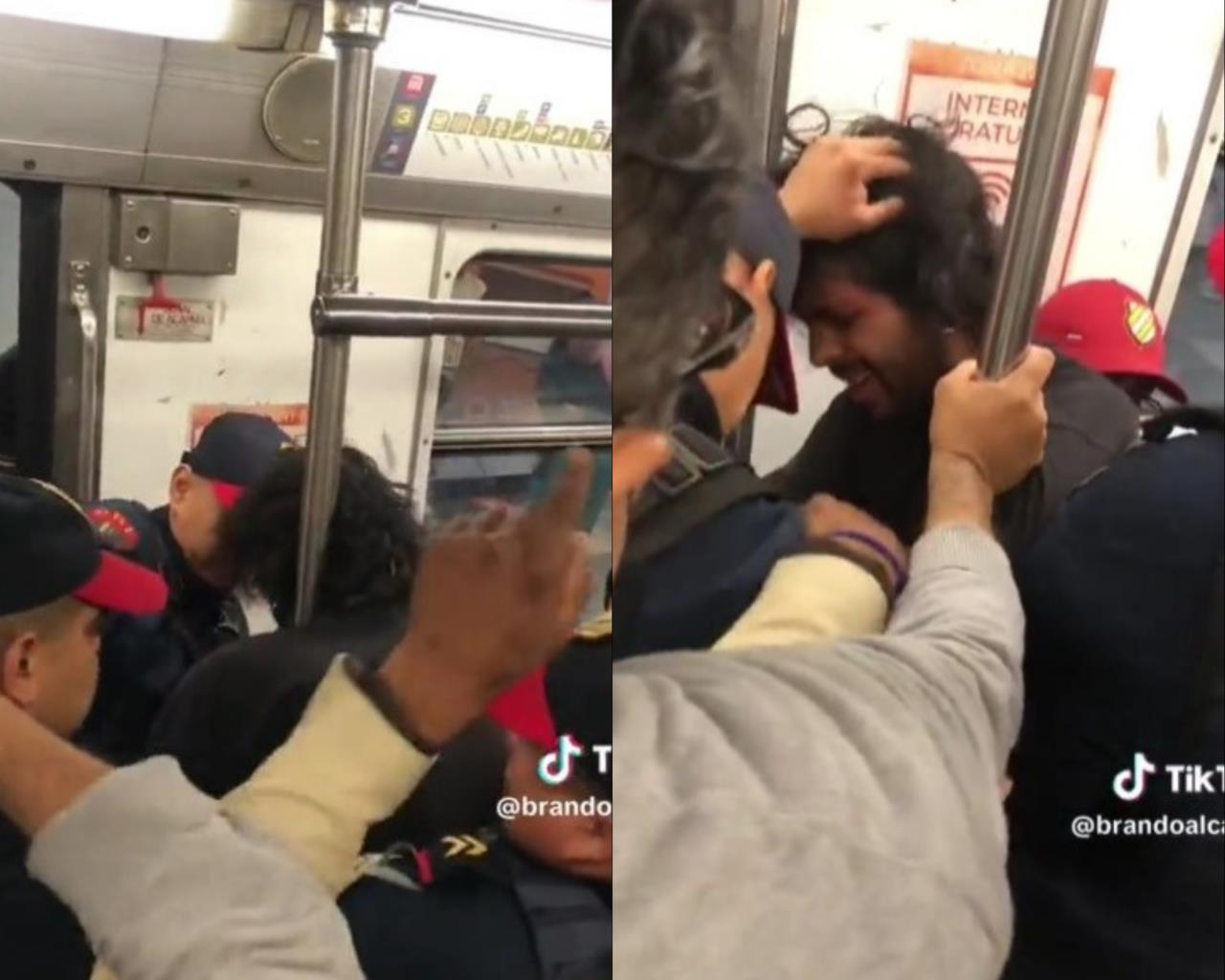 Video viral de desalojo en Metro: Usuarios cuestionan uso de fuerza por seguridad. Foto: Captura de pantalla