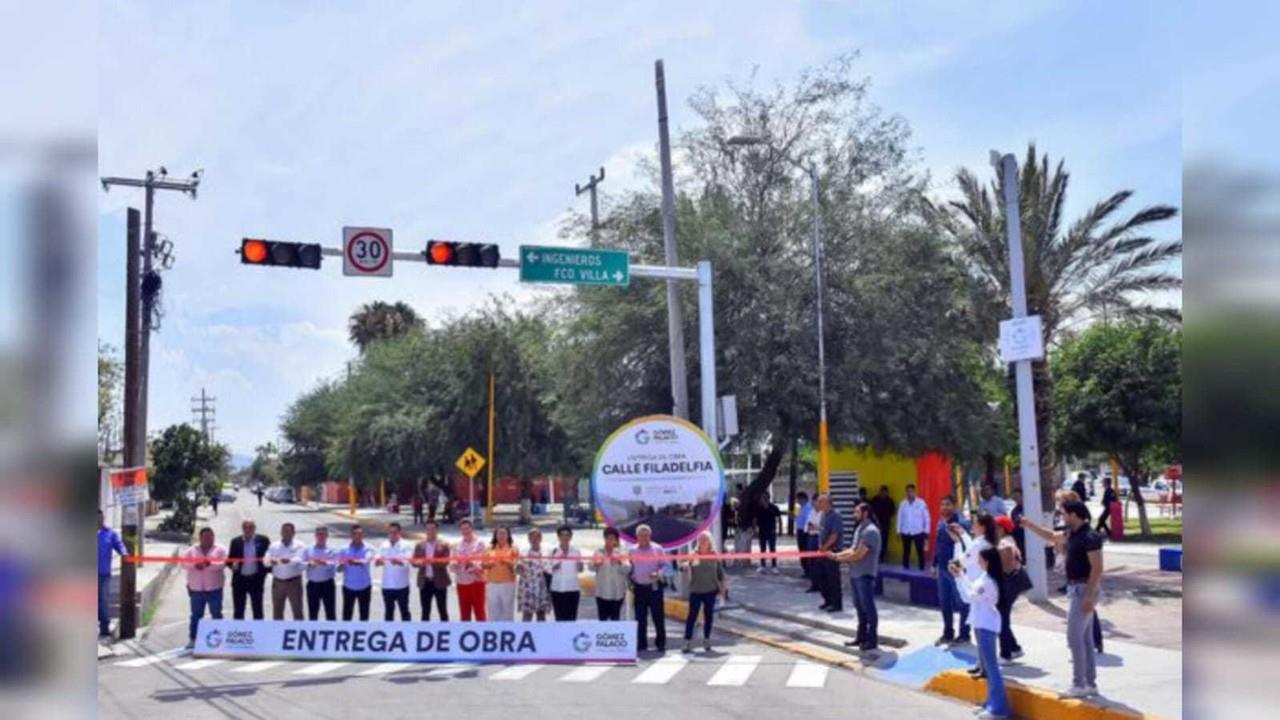 Entrega Ayuntamiento obra de pavimentación en Filadelfia. Foto: Cortesía.