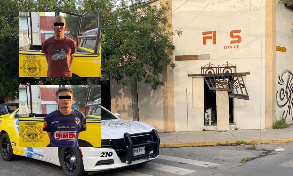 Los presuntos fueron identificados como Oscar Javier L., de 34 años, quien es originario de Veracruz, y Anthony A., de 30 años de edad, de Honduras. Foto. Cortesía