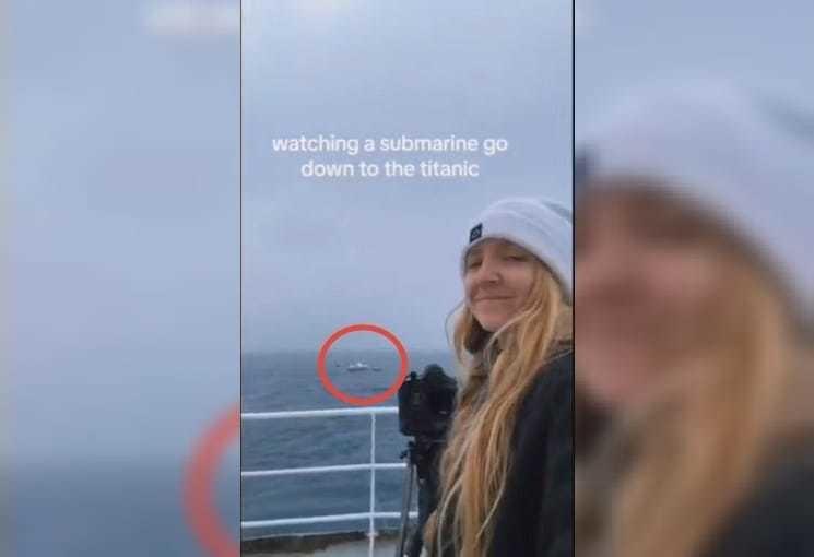 El video se subió el domingo, justo antes de que el submarino desapareciera en el fondo del mar. Foto: Tiktok.