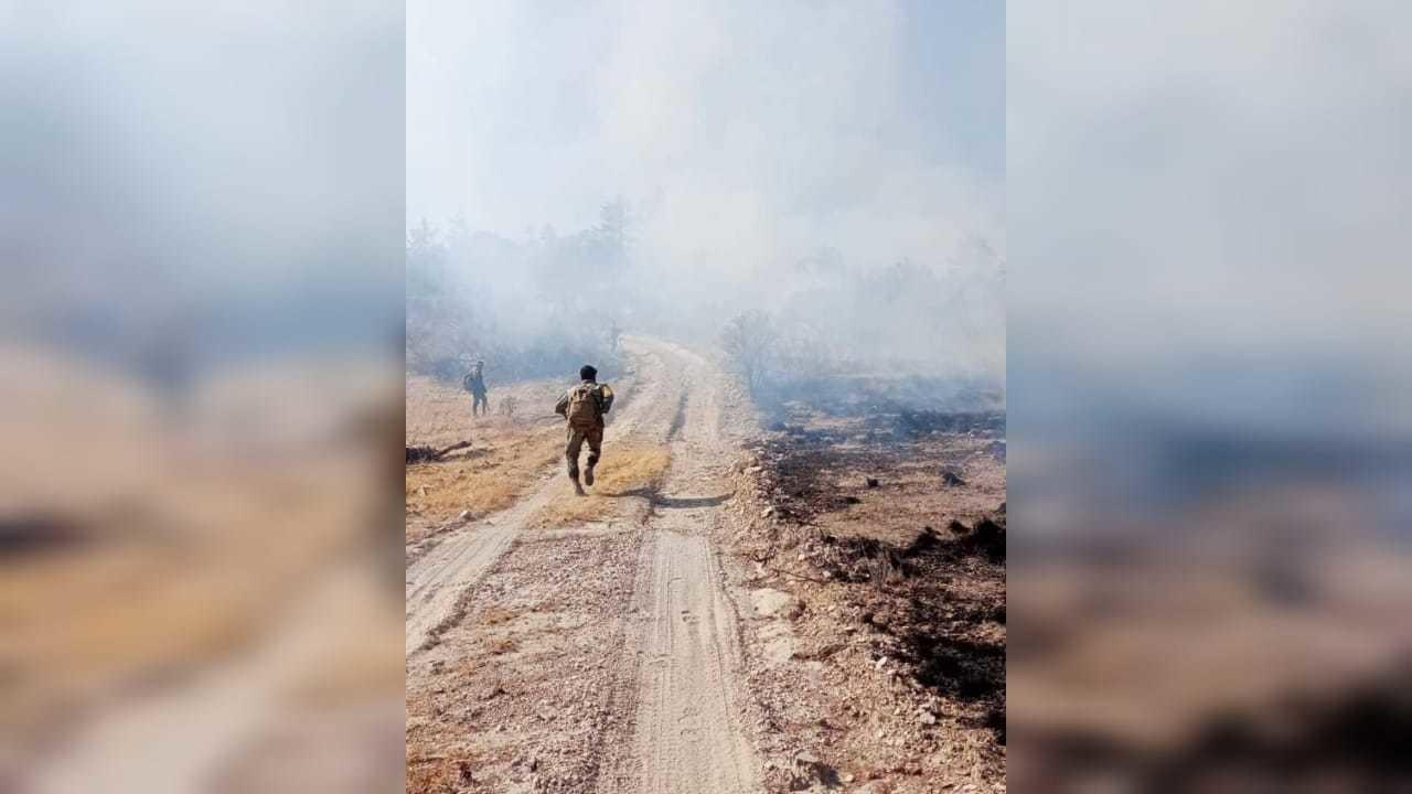 Nueve incendios forestales siguen en Durango, cuatro activos y cinco controlados. Foto: Facebook CEPC Durango.