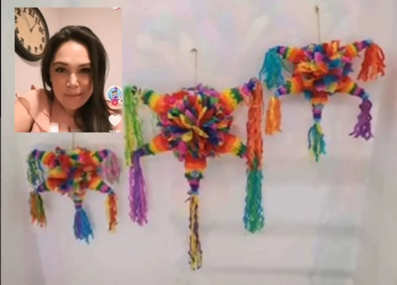 Una mujer relató cómo había decidido montar un negocio de piñatas en Montreal, Canadá,. Foto. TikTok