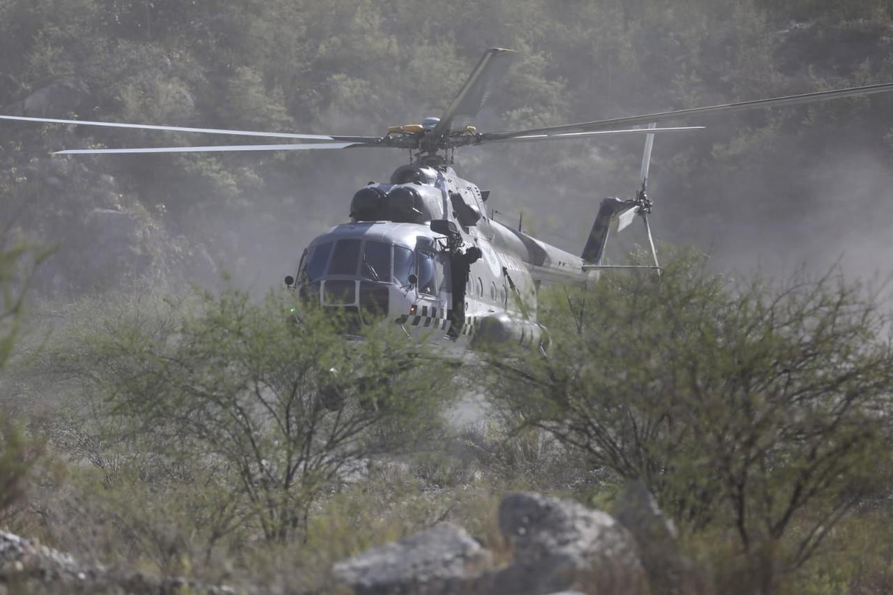 Hasta ahora por este siniestro no existe riesgo para la población, ni comunidades cercanas. Foto: Protección Civil Nuevo León.