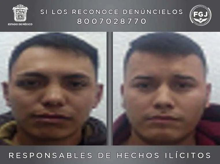 Alan Jesús y Misael Alejandro Solorio Vargas fueron sentenciados a 47 años y 6 meses de prisión por robo y  homicidio en Tenango del Aire, en perjuicio de dos personas. Foto: Cortesía