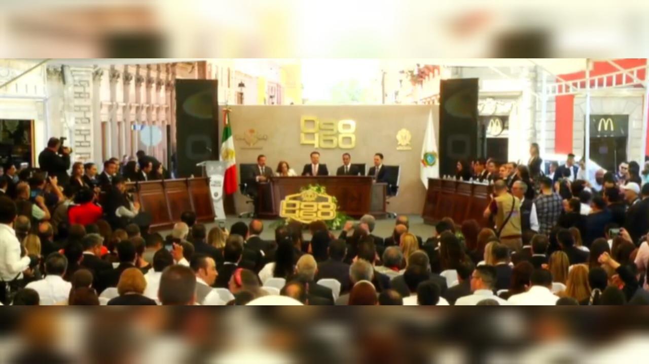 Se celebra la sesión solemne del Congreso del Estado en la ubicación donde se fundó la ciudad de Durango. FOTO: Especial