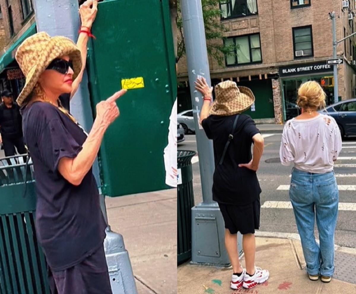 La reina del pop, Madonna, fue captada caminando con una amiga por calles de Nueva Yokr, Estados Unidos. Foto: TikTok laurenconlin4