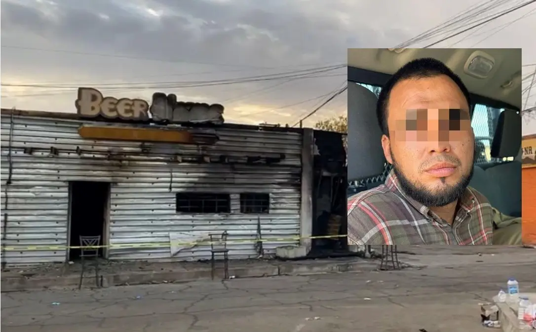 la FGJE de Sonora solicitará la pena máxima para José Luis N., quien es acusado de provocar un incendio en un bar de San Luis Río Colorado que resultó en la muerte de once personas. Foto. Fiscalía de Sonora