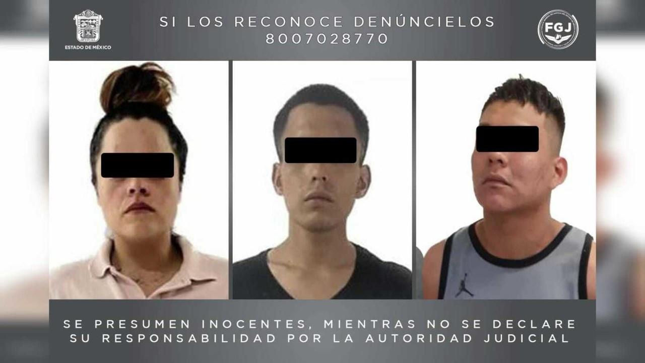 Vinculan a proceso por el delito de robo de vehículo con violencia en Tecámac y Ecatepec a Osmar Uxiel “N”, Katya Berenice “N” y Cristian Alberto “N”. Foto: Cortesía