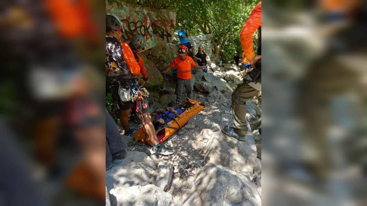 Protección Civil estatal y Guadalupe exhortan a los senderistas, utilizar zapato adecuado para evitar caídas. Fotos: Cortesía