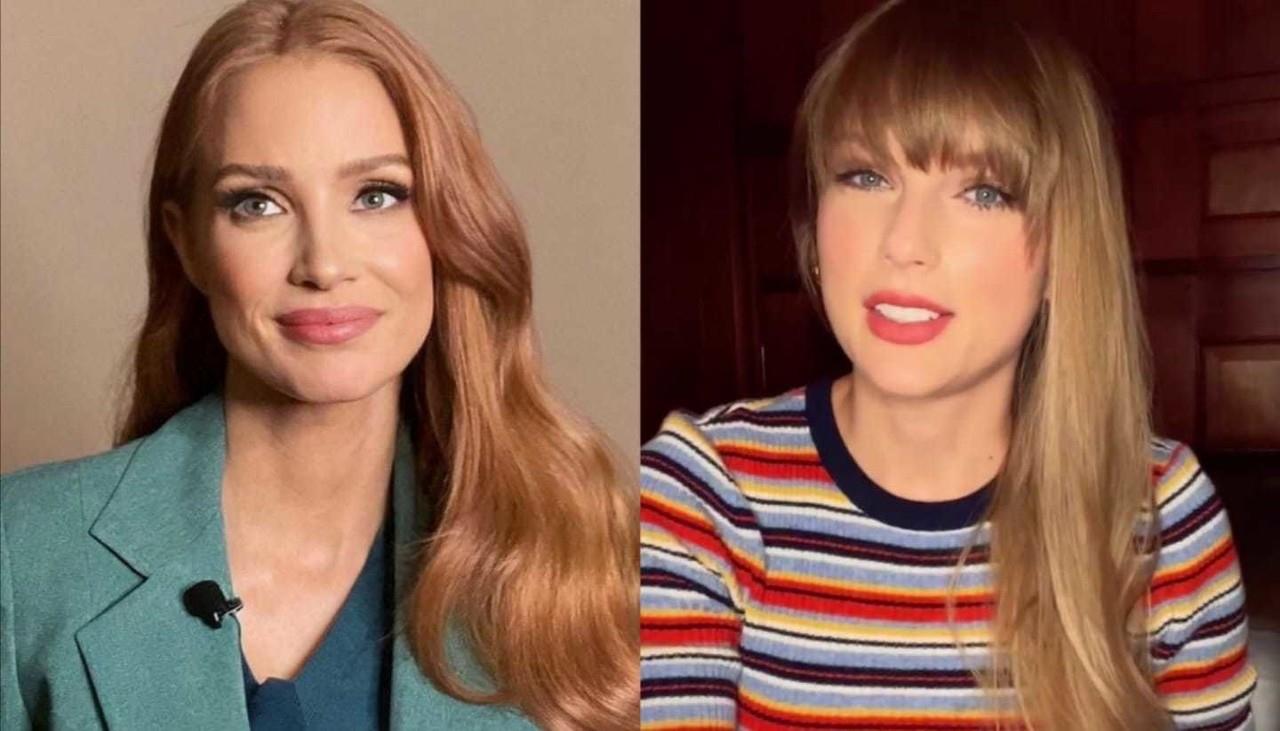 Jessica Chastain hasta convivió con Taylor Swift en el backstage. Fotos: Instagram