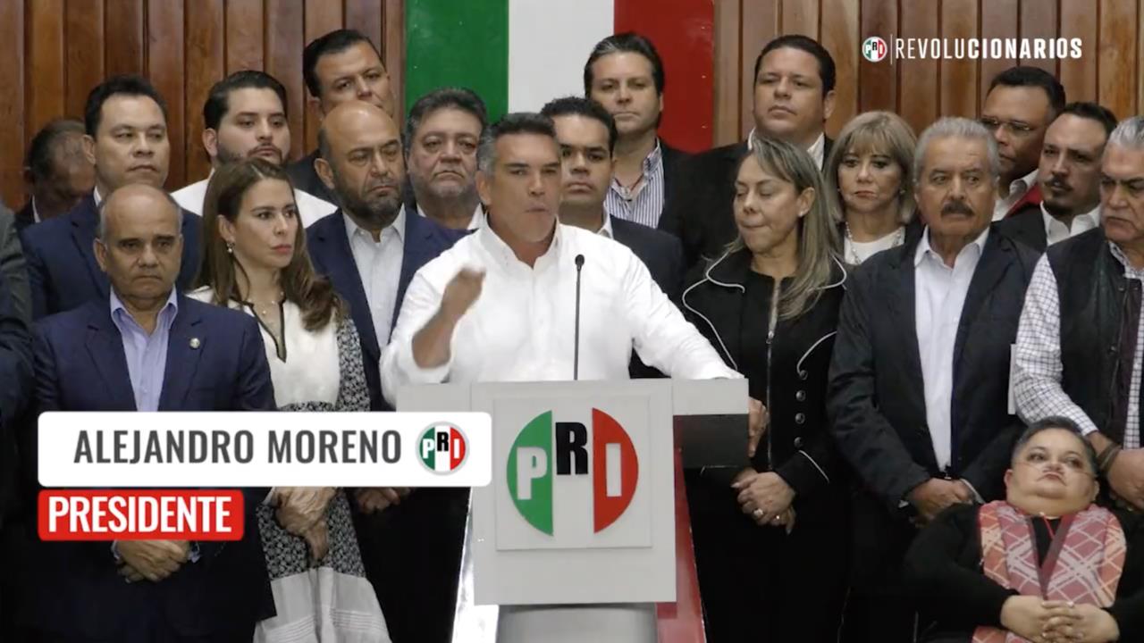 El Partido Revolucionario Institucional cerró filas en torno a esta decisión, consolidando así su apoyo a Xóchitl Gálvez como la candidata presidencial del Frente Amplio por México. Foto: Captura de pantalla