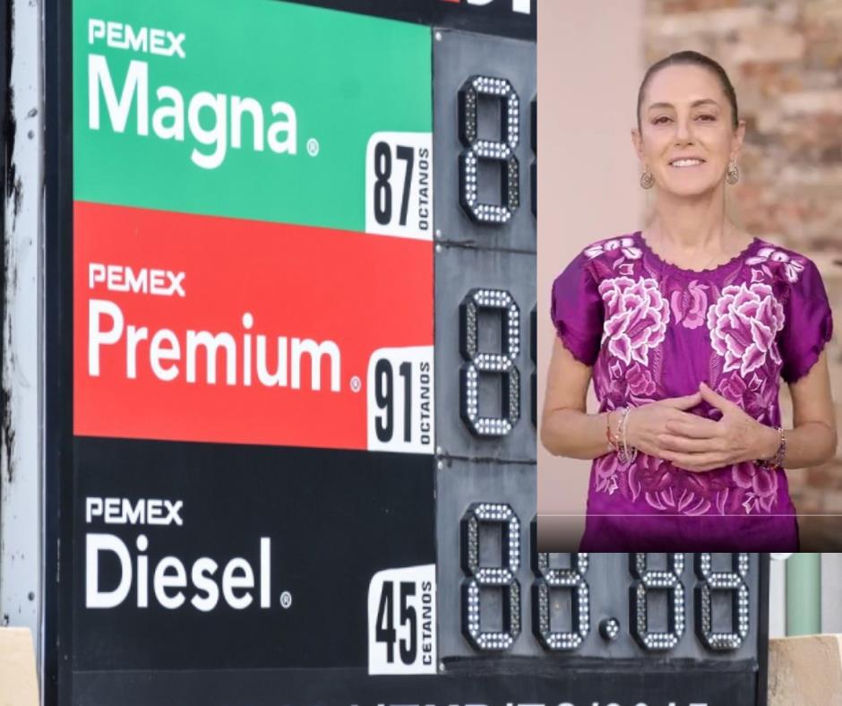 Claudia Sheinbaum asegura que con la Cuarta Transformación no habrá gasolinazos. Foto: Captura de pantalla