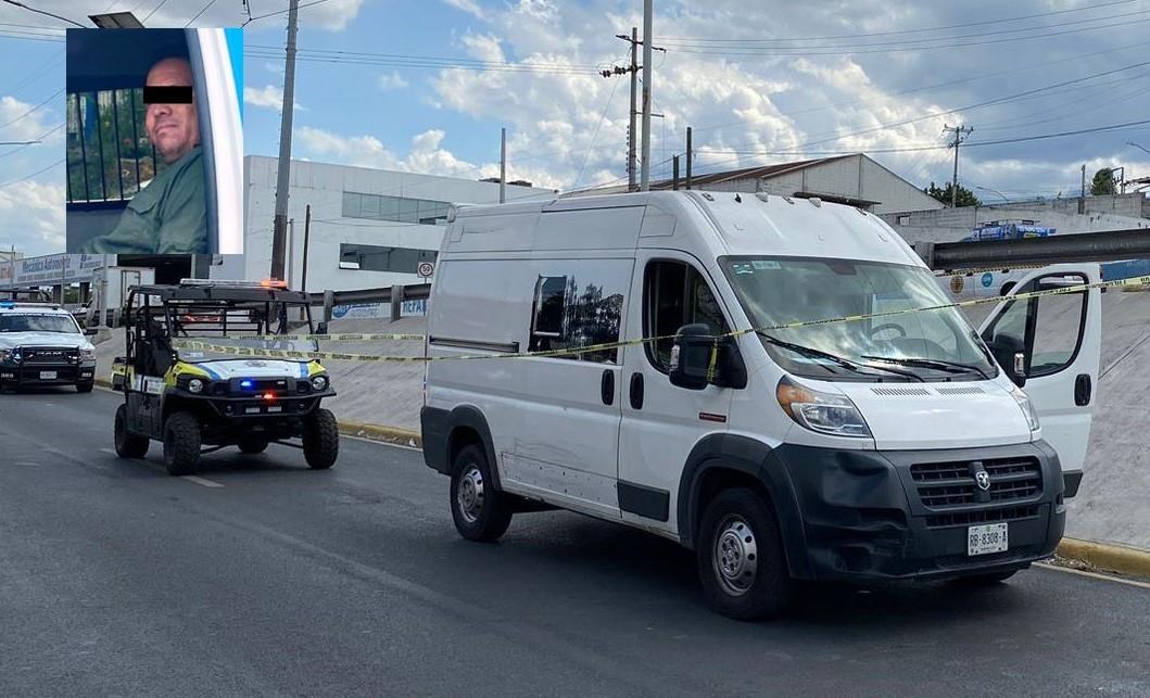 Un hombre identificado como Ismael M., de 35 años de edad, fue detenido luego de circular a bordo de una camioneta con reporte de robo. Foto. Cortesía