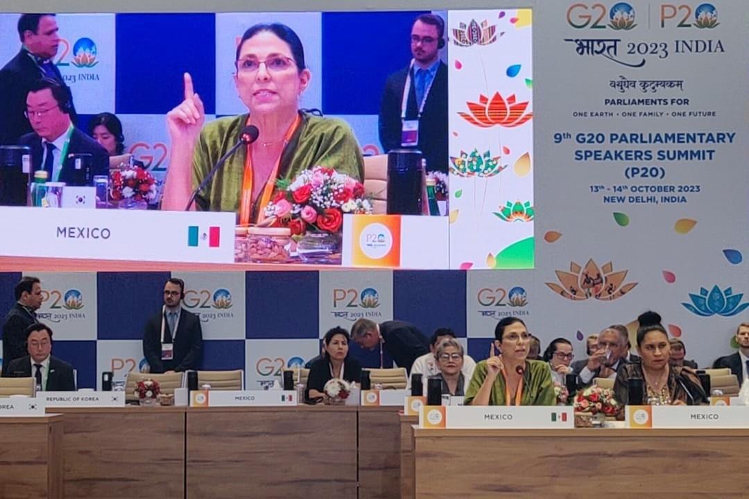 La diputada participó en la novena Cumbre de Presidencias Parlamentarias del G20. Foto: Especial