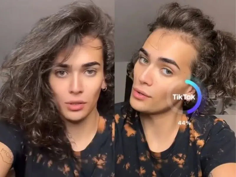 En el video se puede ver cómo hace un primer intento, posa para la fotografía esperando un resultado que le guste sin embargo, no fue así. Foto: TikTok @una.mujer.cualqui.