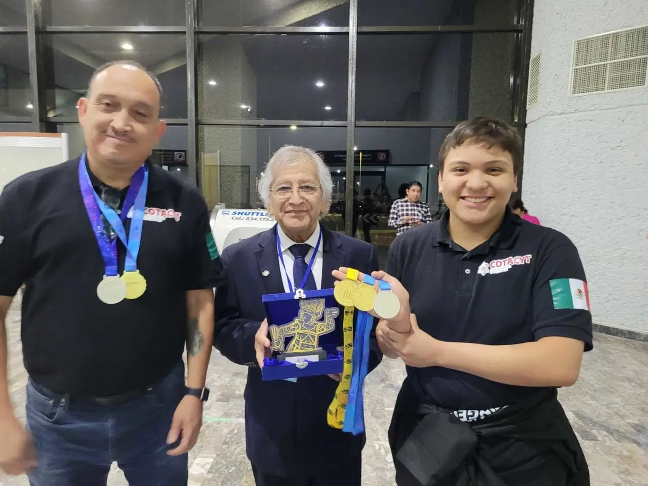 Orgullosamente tamaulipecos los ganadores de la medalla de oro. Fotos: Oscar Pineda