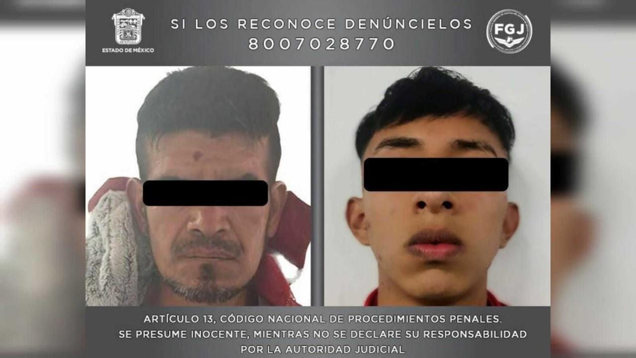 Jesús N y Edgar N enfrentan cargos por homicidio calificado, por crímenes cometidos en Tlalnepantla y Naucalpan. Foto: FGJEM