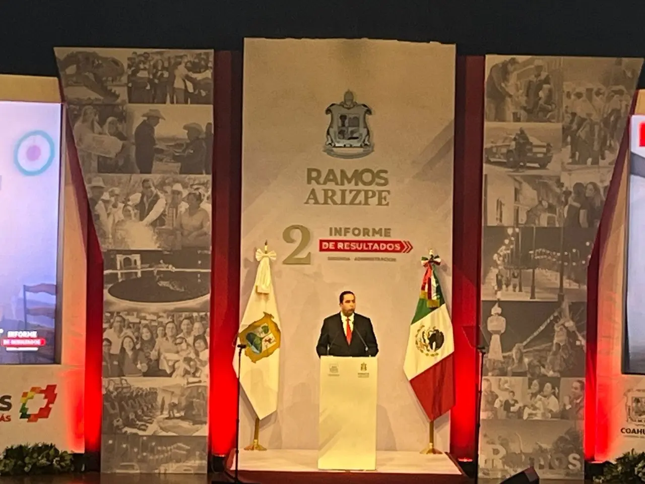 Segundo Informe de Chema Morales, alcalde de Ramos Arizpe. Fotografía de Marco Juárez.