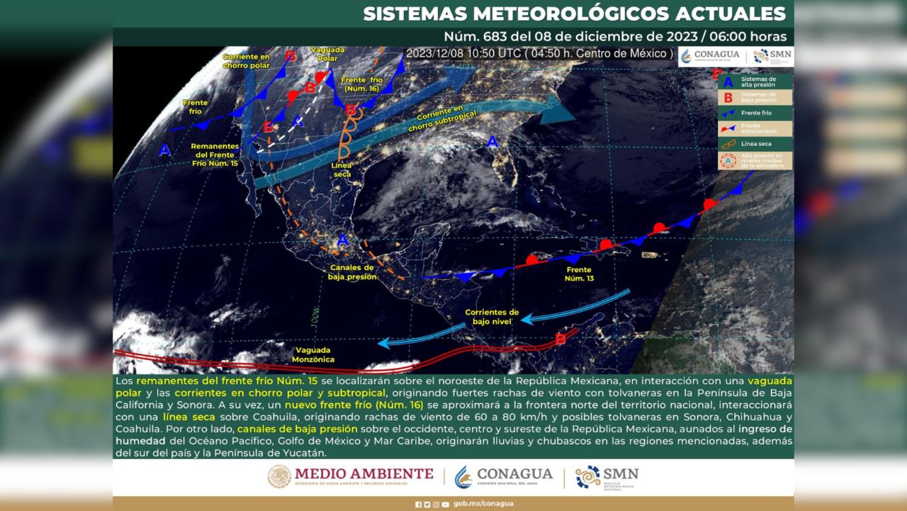 El Servicio Meteorológico Nacional prevé, para este viernes un descenso de temperatura en la entidad / Foto: Gobierno del Estado