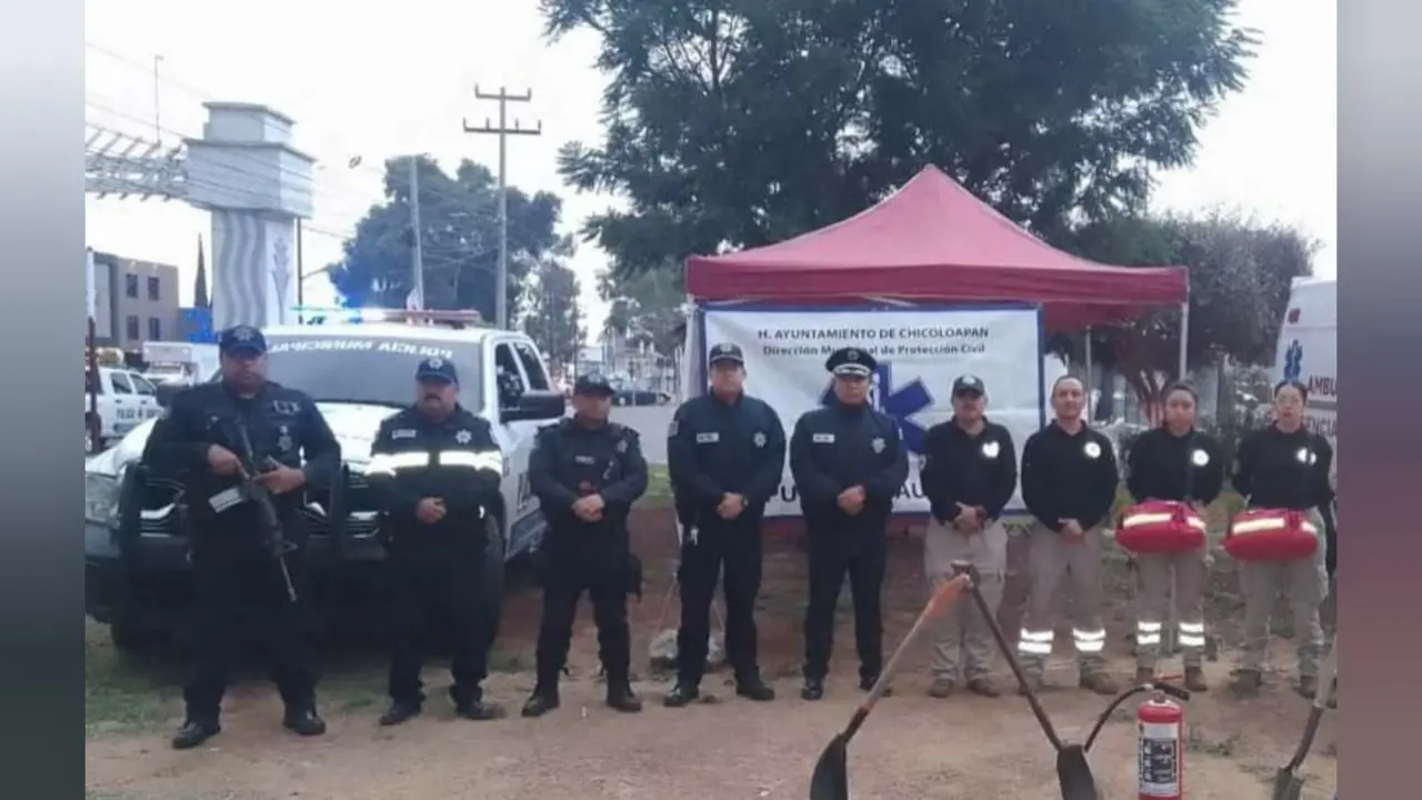 Arrancó el operativo Guadalpano 2023 en Chicolapan, buscan salvaguardar a los peregrinos que pasan por el municipio en su camino a la Basílica de Guadalupe. Foto: Sria. de Seguridad Pública de Chicoloapan