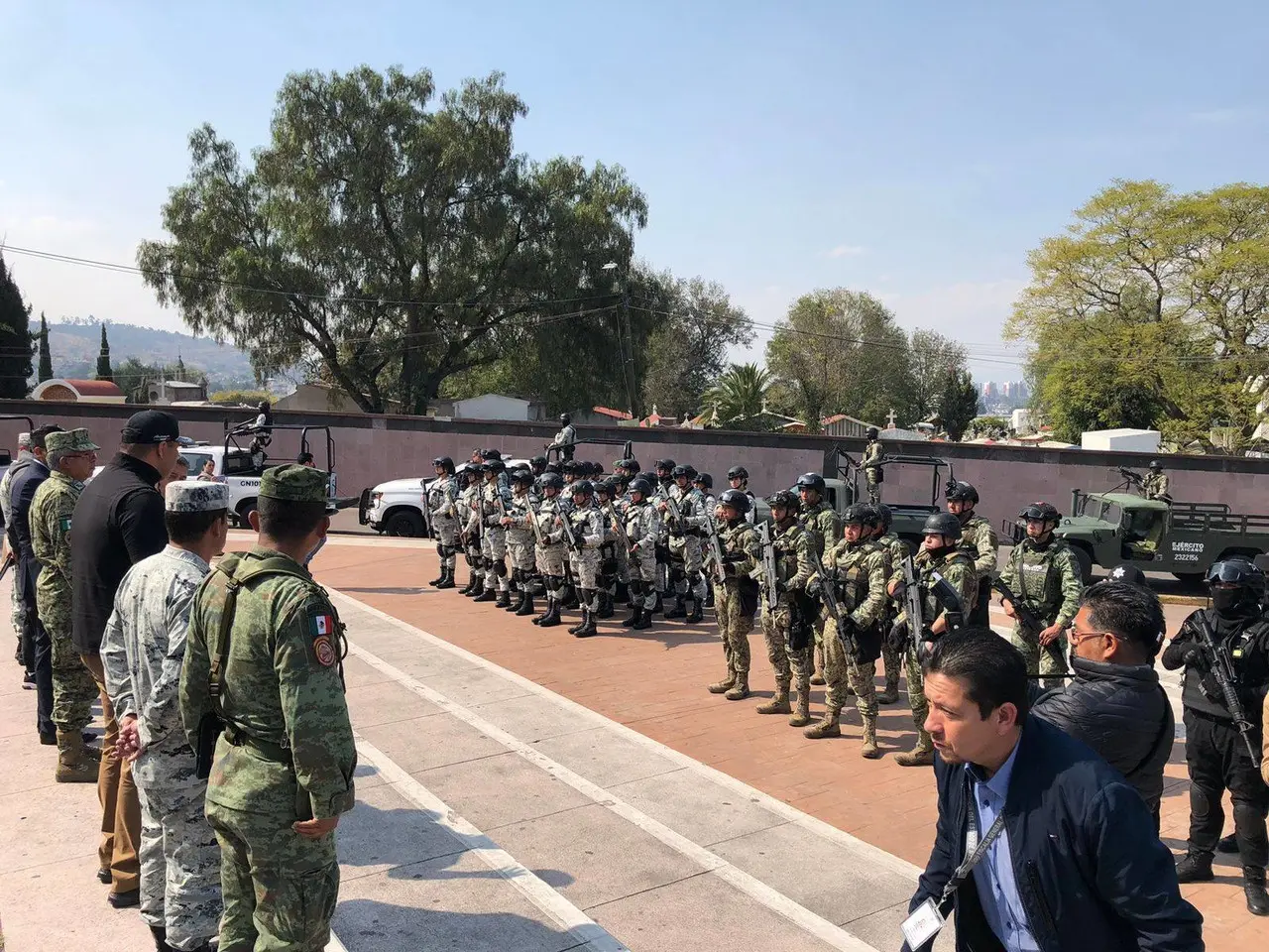 En Coacalco pusieron en marcha el operativo para reforzar la vigilancia con elementos de la SEDENA y GN. Foto: Gobierno de Coacalco