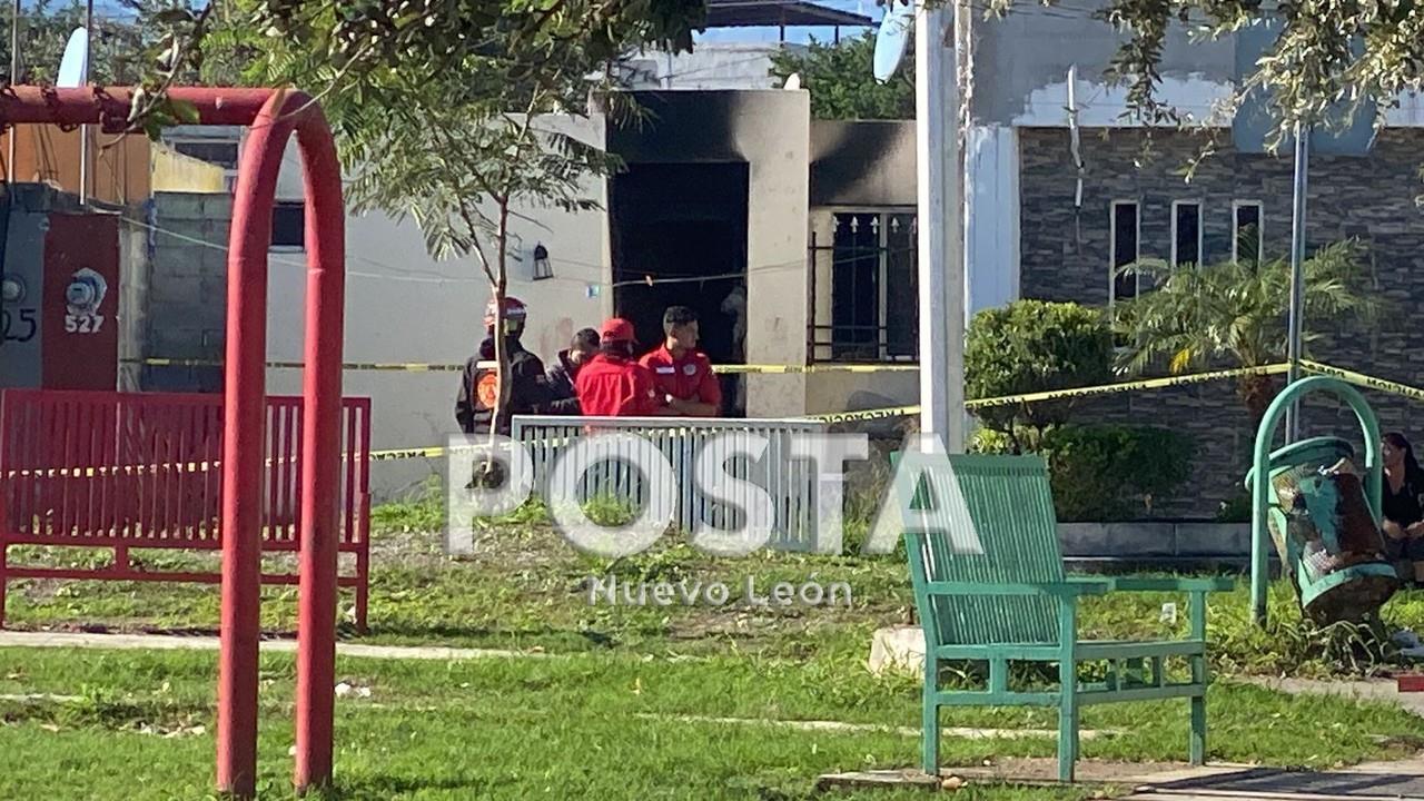 Incendio deja a niña muerta en una casa del municipio de Juárez. Foto. Raymundo Elizalde