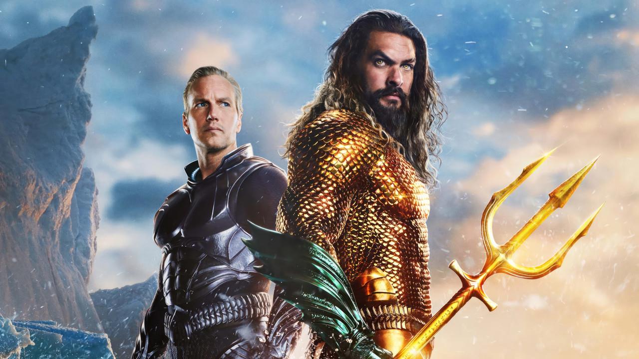 Jason Momoa y Patrick Wilson arman una divertida mancuerna en  Aquaman y el Reino Perdido. Foto: Warner Bros. Pictures