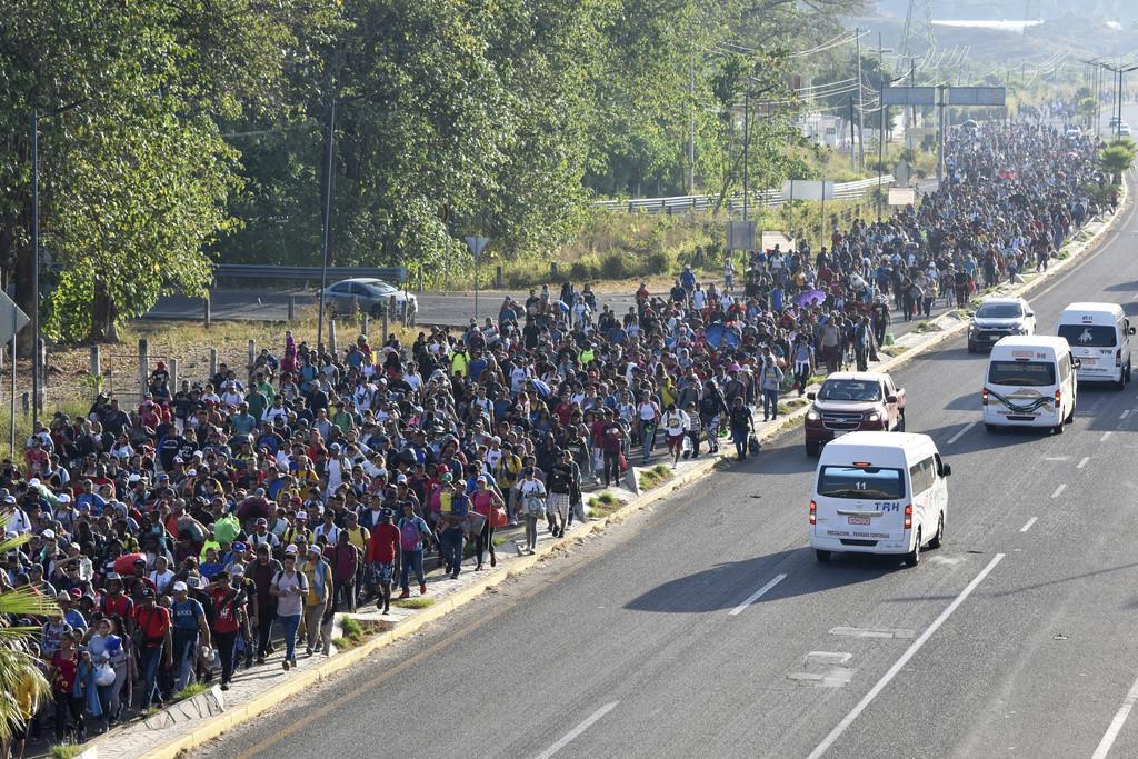 La caravana comenzó su viaje hacia el norte a través de México pocos días antes de que el secretario de Estado de Estados Unidos, Antony Blinken, llegue a la Ciudad de México para discutir nuevos acuerdos para controlar el aumento de migrantes que buscan i