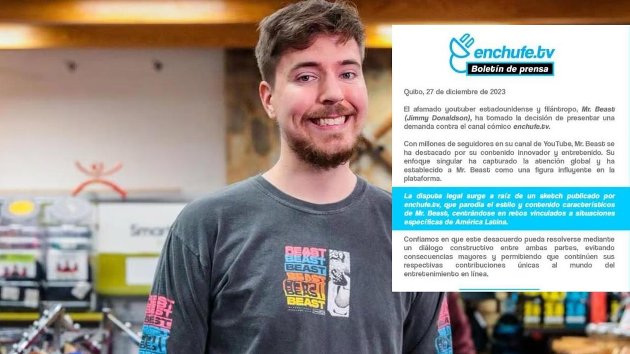 Enchufe TV destacó que la disputa legal surgió a raíz de un sketch en el que parodiaron el estilo y contenido característico de Mr. Beast. Foto: Posta MX.