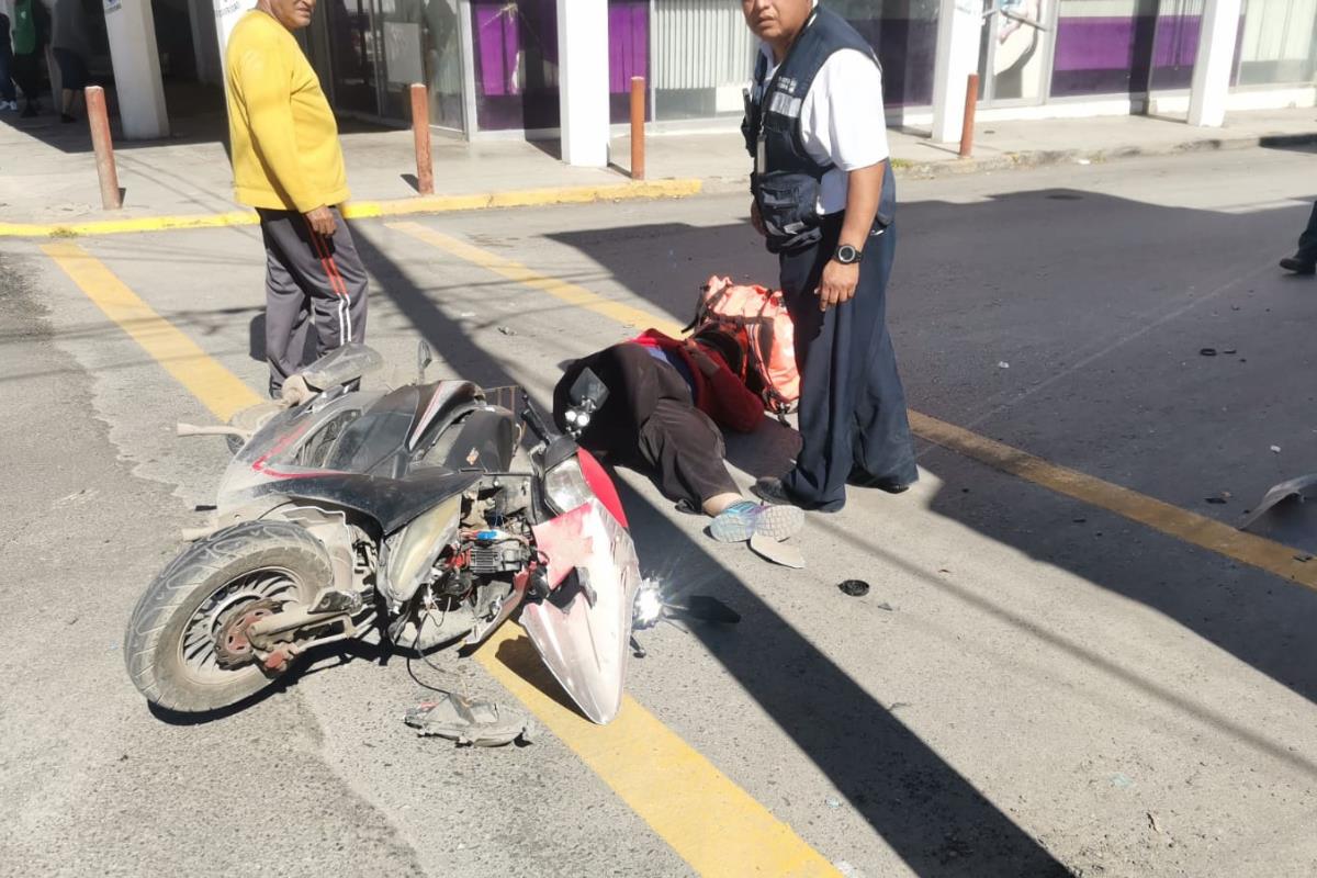 Repartidora de comida termina en el hospital