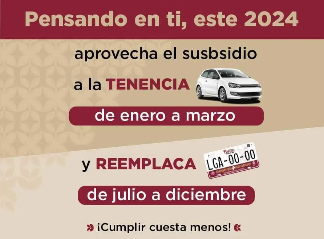 Realizan reemplacamiento del 1 de julio hasta el 31 de diciembre de 2024. Imagen: GEM