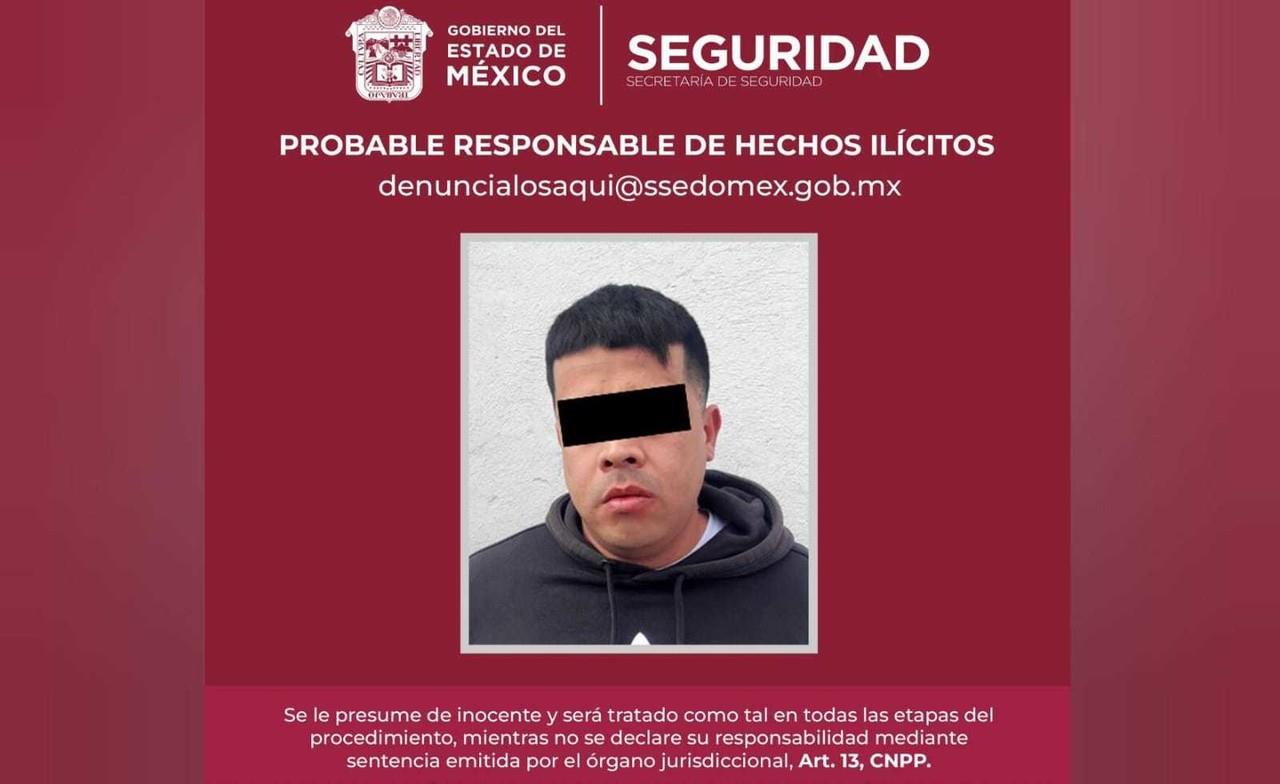 Detienen a posible atacante del subdirector de seguridad de Xonacatlán. Foto: @SS_Edomex