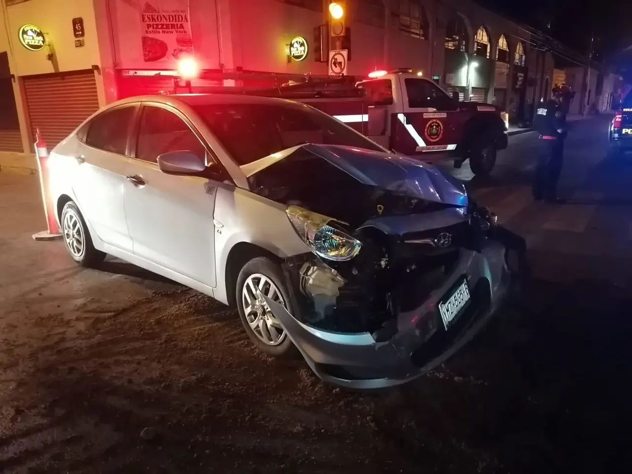 Un accidente se registró la madrugada de este viernes con saldo de solo lesionados.-Foto de Telesur Yucatán