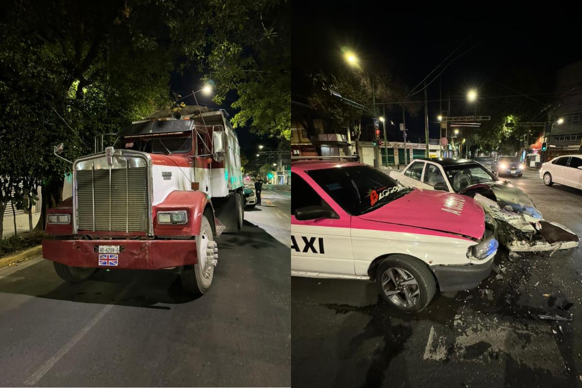 Chofer de torton se pasó el alto, arrolló a dos vehículos y se dio a la fuga. Foto: Ramón Ramírez