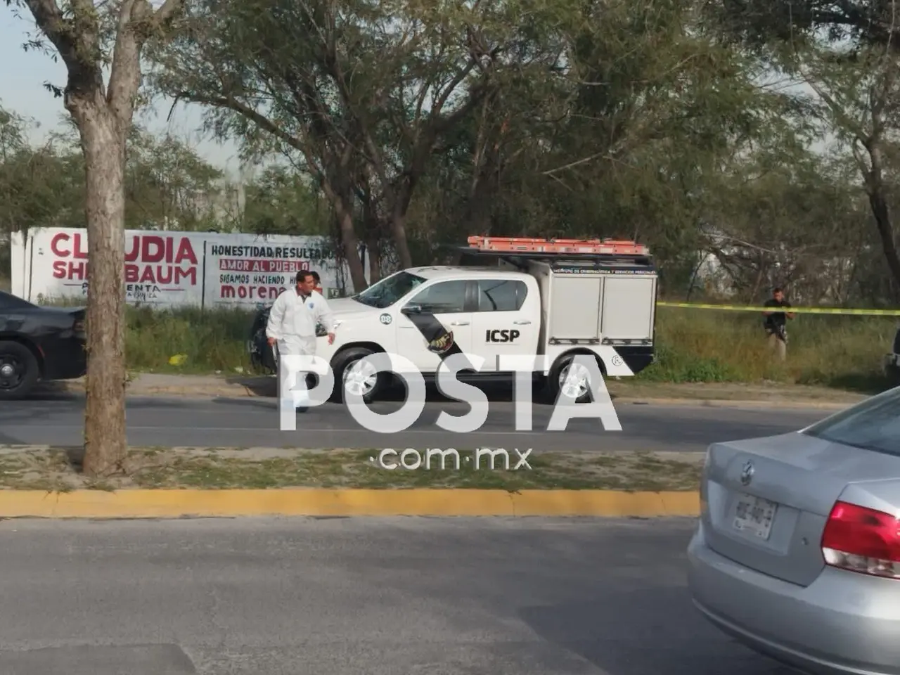 El hallazgo se da a unas horas que una persona fue asesinada y su cuerpo incendiado en una brecha del municipio de Pesquería. Foto: Especial/ POSTAMX