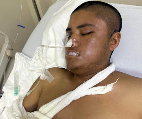 Joven hospitalizado en Monterrey después de ser atropellado necesita ayuda para reunirse con su familia. Foto. Facebook