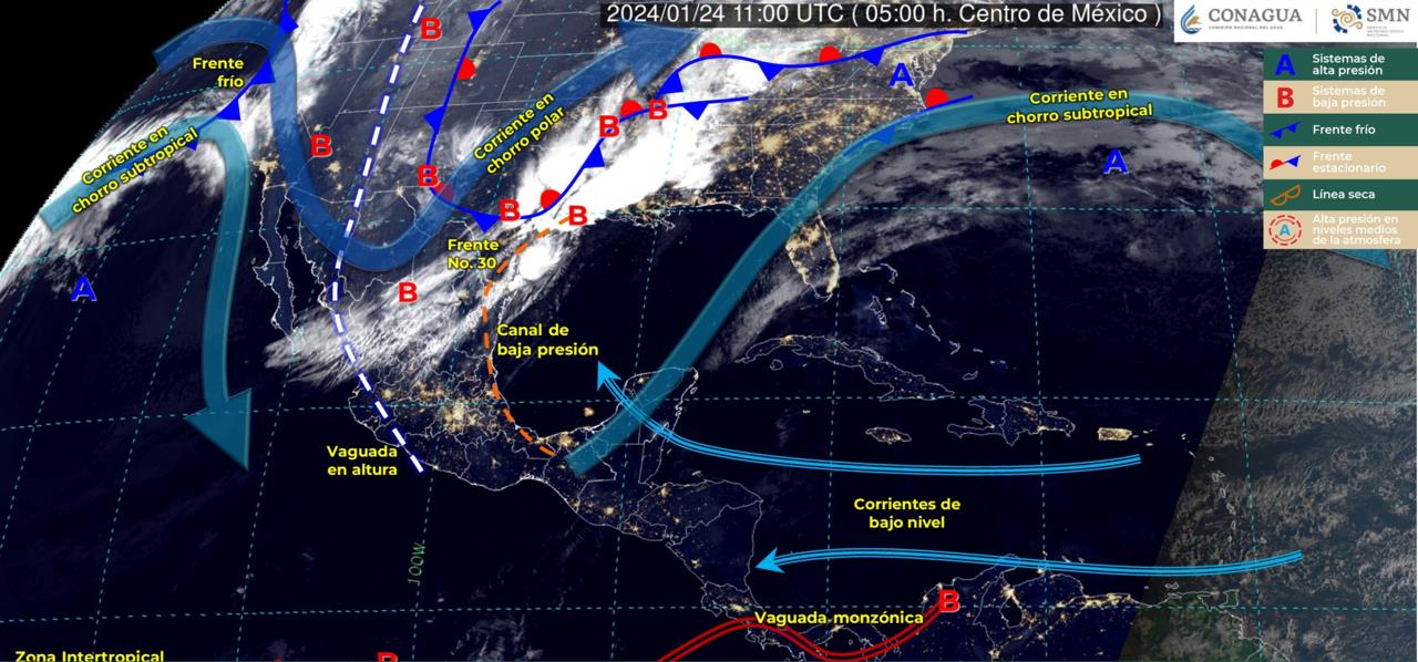 Imagen de satélite. Foto: CONAGUA